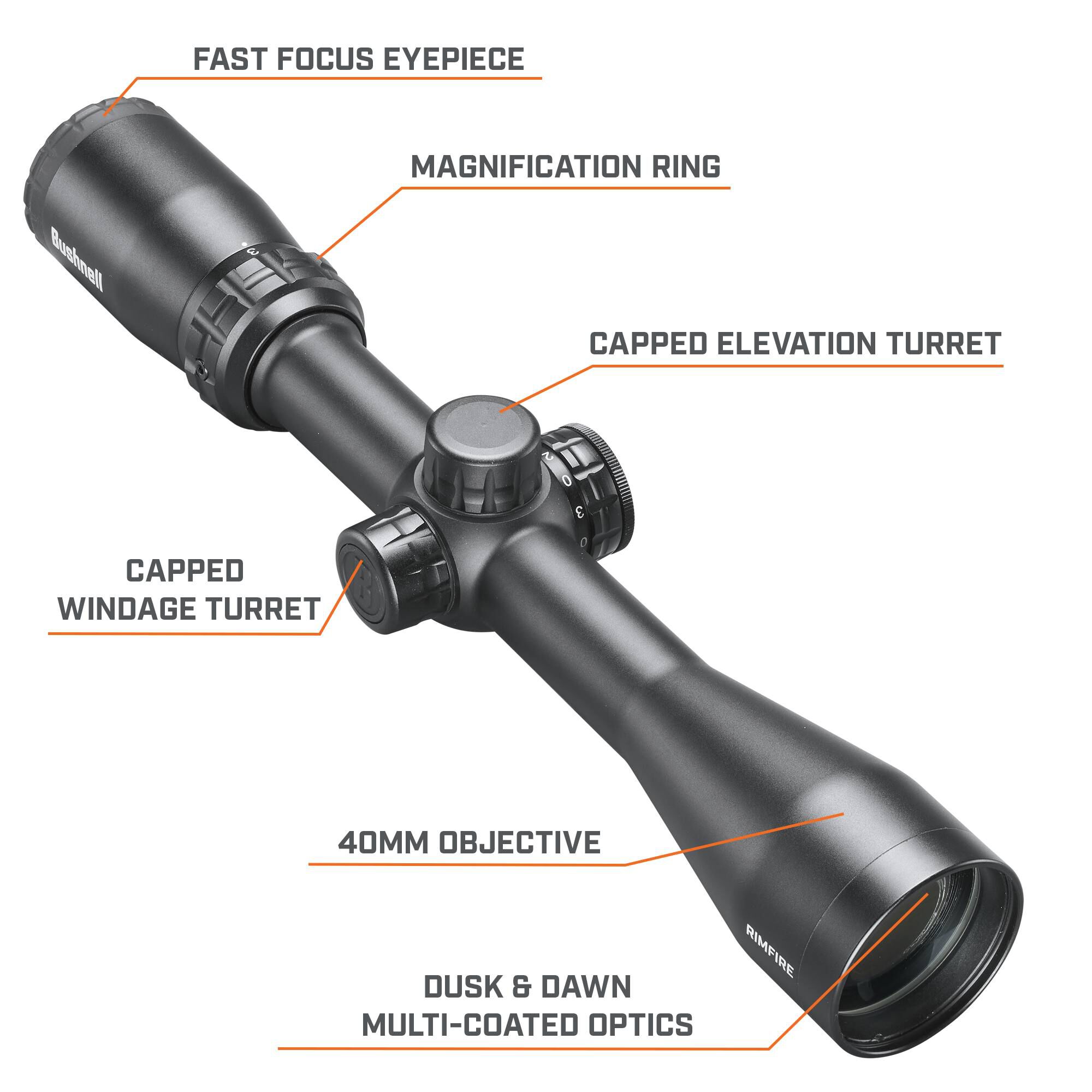 Rimfire 3-9x40 Illuminated Riflescope | Bushnell